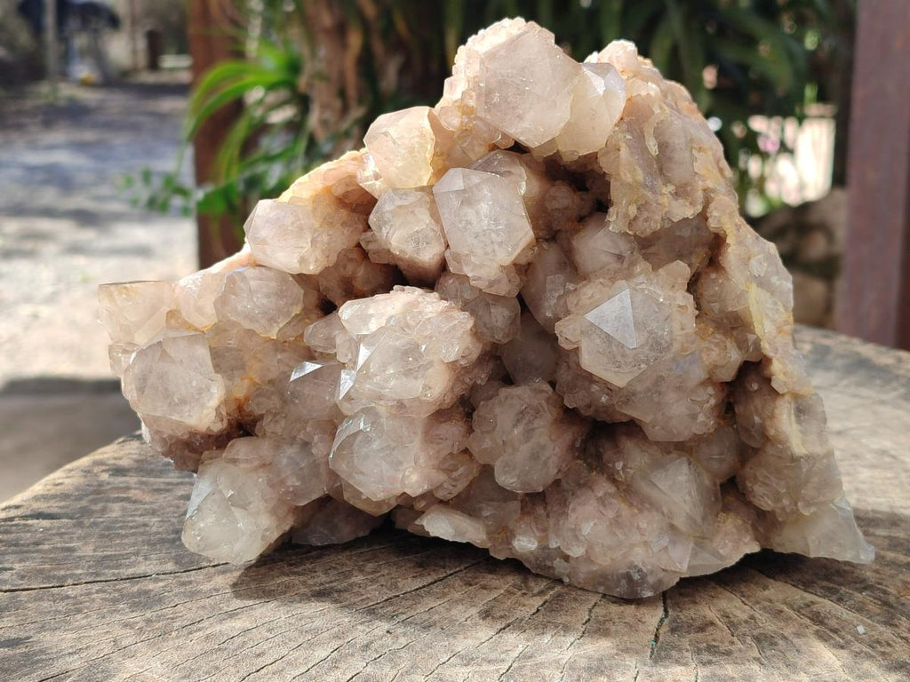 Natural Large Cascading White Phantom Smokey Luena Quartz Cluster x 1 From Luena, Congo