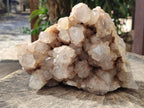 Natural Large Cascading White Phantom Smokey Luena Quartz Cluster x 1 From Luena, Congo