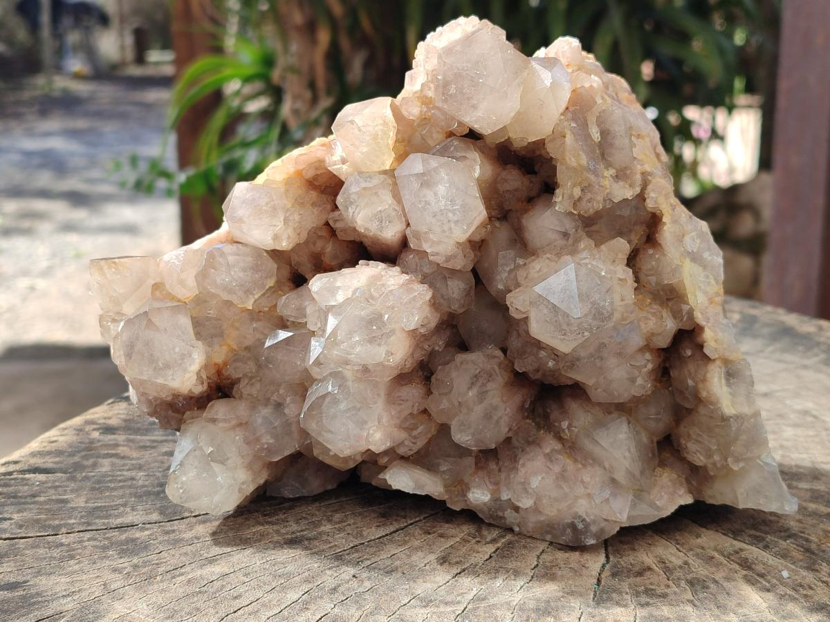 Natural Large Cascading White Phantom Smokey Luena Quartz Cluster x 1 From Luena, Congo