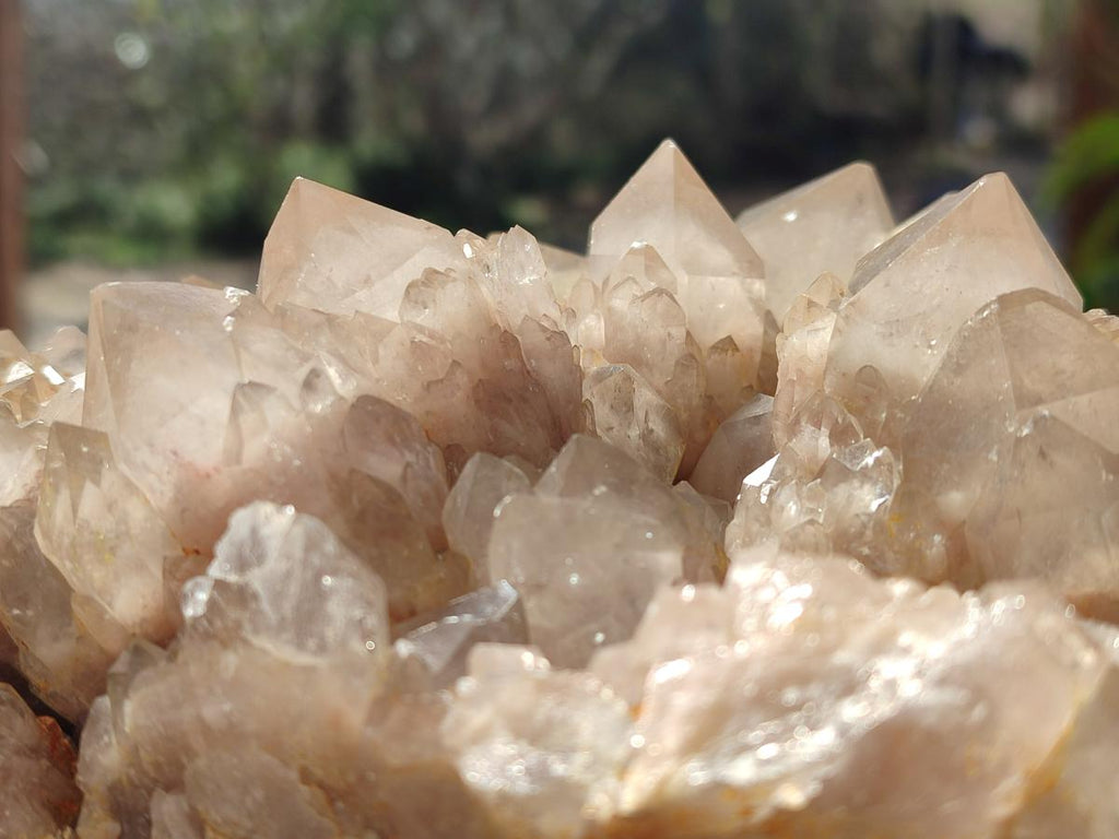 Natural Large Cascading White Phantom Smokey Luena Quartz Cluster x 1 From Luena, Congo