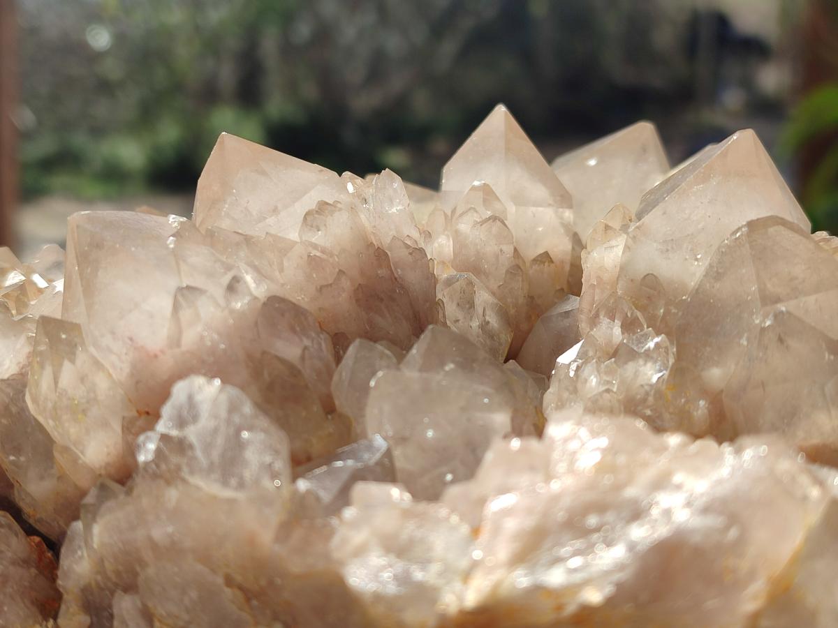 Natural Large Cascading White Phantom Smokey Luena Quartz Cluster x 1 From Luena, Congo