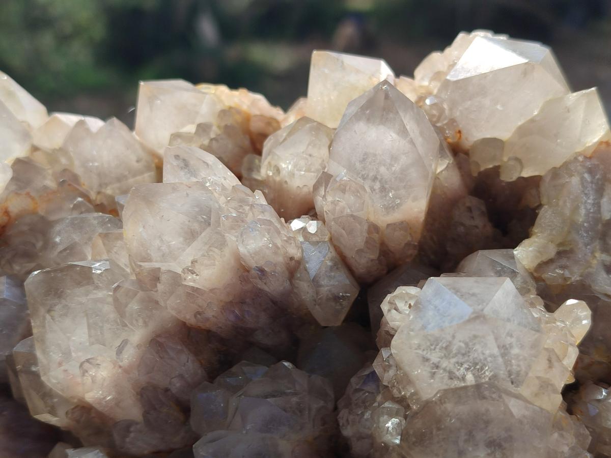 Natural Large Cascading White Phantom Smokey Luena Quartz Cluster x 1 From Luena, Congo