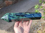 Polished Stromatolite "Kambamba Jasper" Display Crystals x 2 From Katsepy, Madagascar