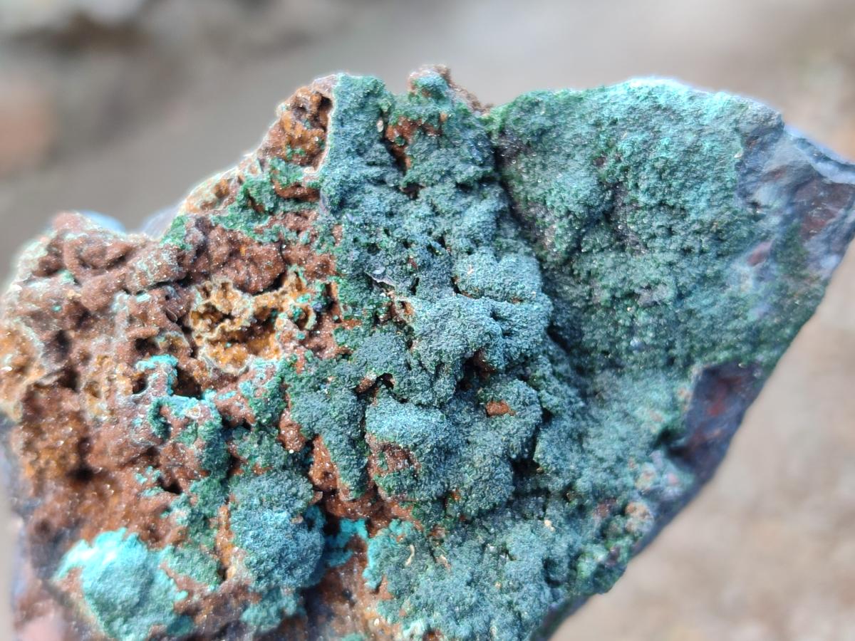 Natural Crystalline Libethenite Specimens on Dolomite Matrix x 4 From Shituru, Congo
