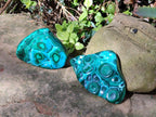 Polished Malacolla Free Forms x 3 From Kulukuluku, Congo