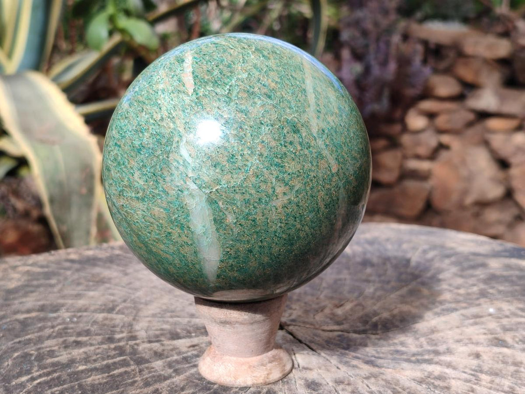 Polished Large Verdite Sphere x 1 From Barberton, South Africa