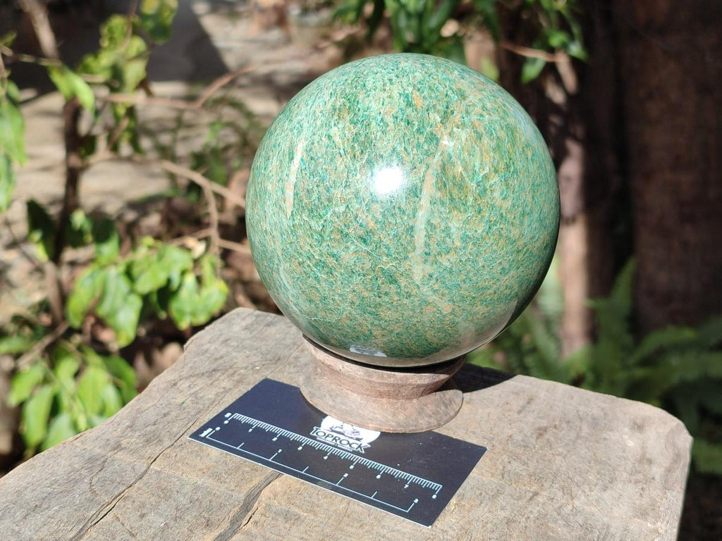 Polished Large Verdite Sphere x 1 From Barberton, South Africa