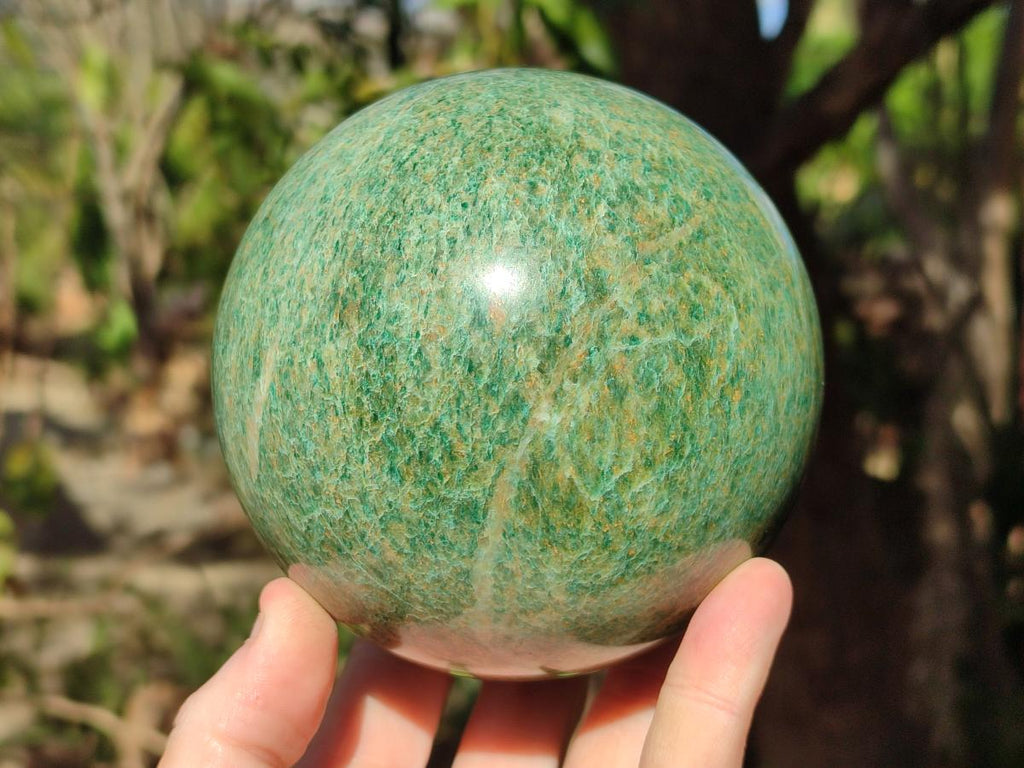 Polished Large Verdite Sphere x 1 From Barberton, South Africa