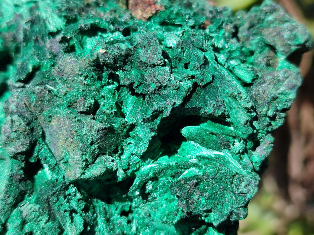Natural Silky Malachite Cabinet Size Specimens x 2 From Kasompe, Congo