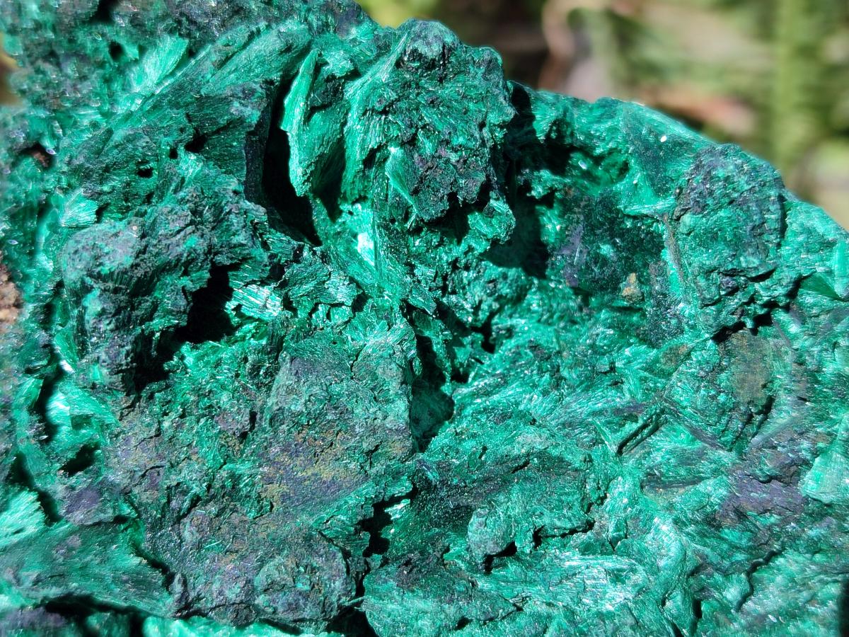 Natural Silky Malachite Cabinet Size Specimens x 2 From Kasompe, Congo