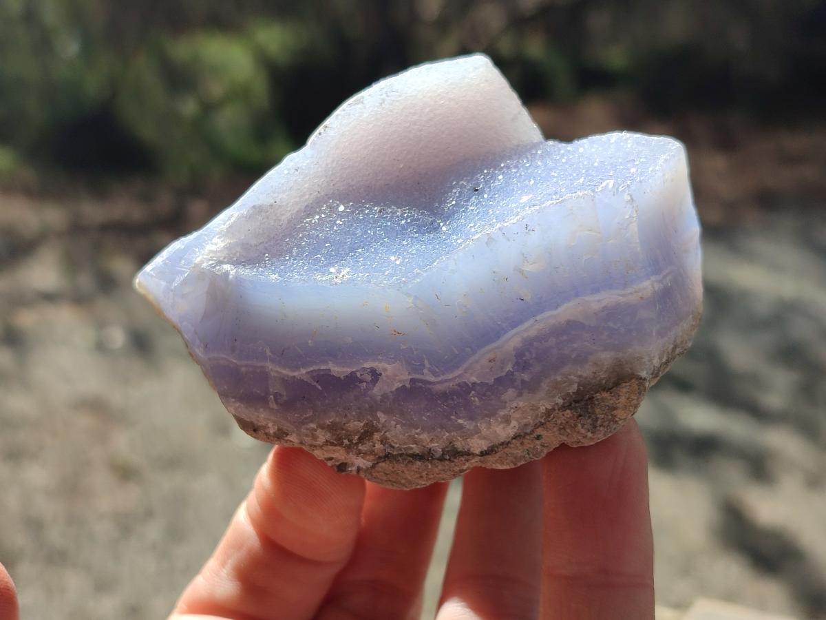 Natural Blue Lace Agate Geodes x 12 From Nsanje, Malawi