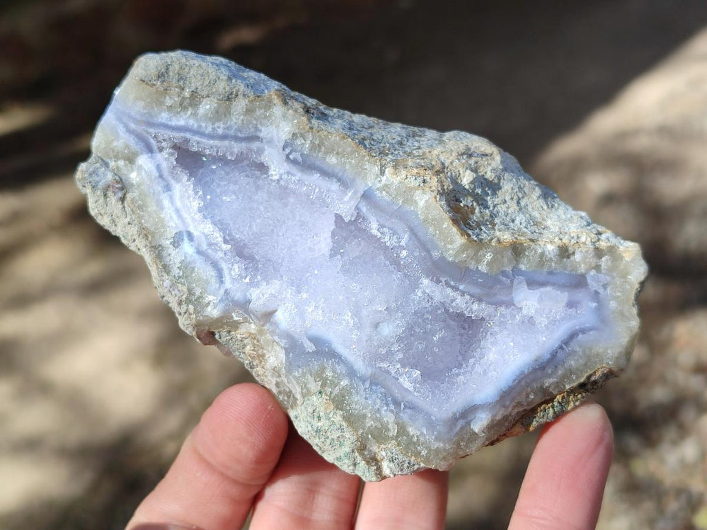 Natural Blue Lace Agate Geodes x 12 From Nsanje, Malawi