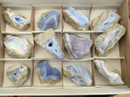 Natural Blue Lace Agate Geodes x 12 From Nsanje, Malawi