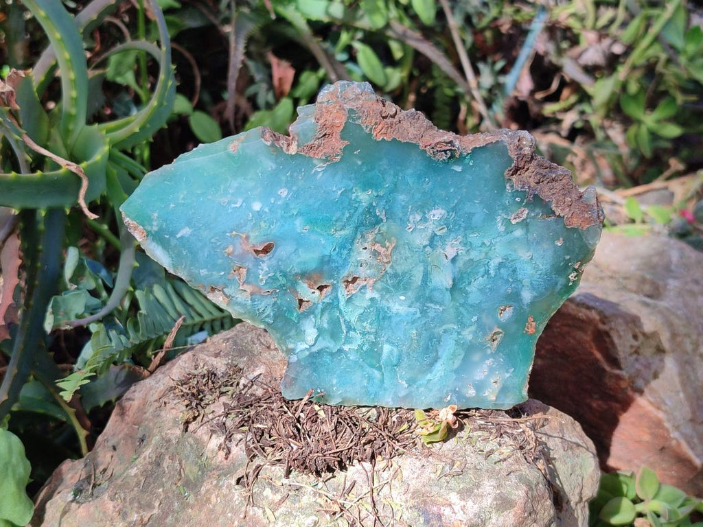 Polished One Side Great Dyke Mtorolite Chrysoprase Plates x 6 From Great Dyke Mountain Range, Zimbabwe - Toprock Gemstones and Minerals 