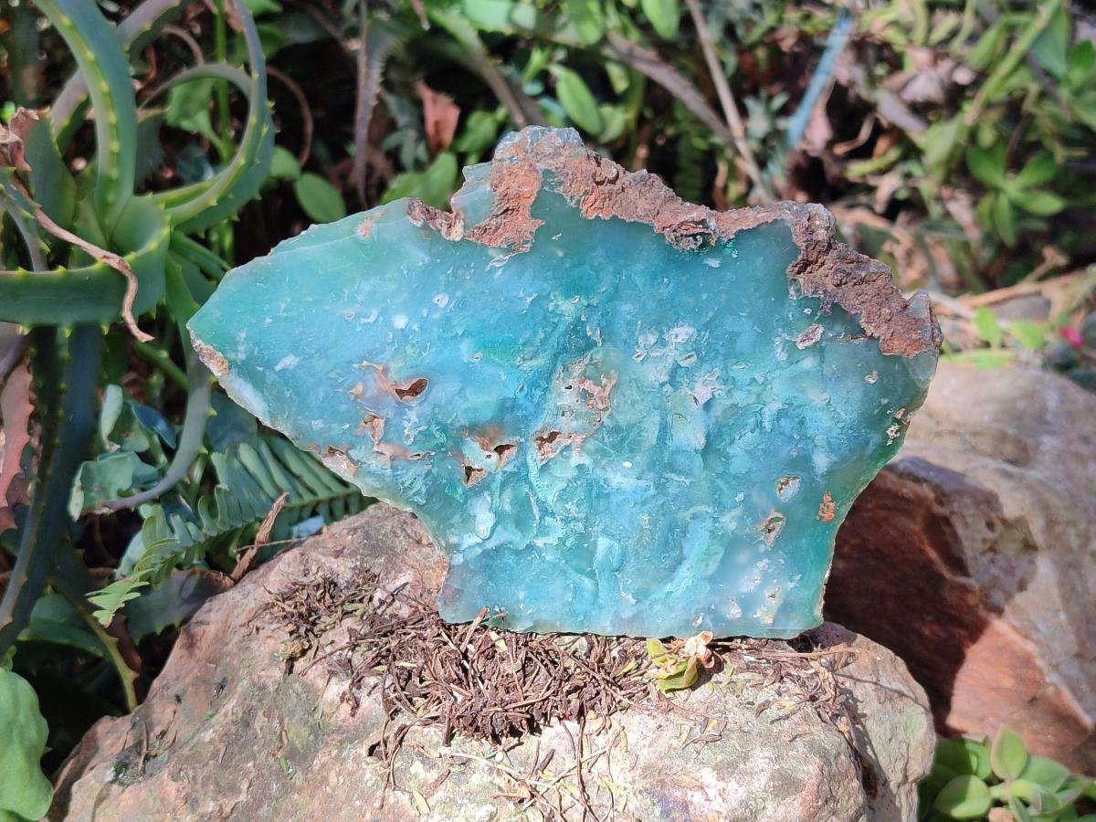 Polished One Side Great Dyke Mtorolite Chrysoprase Plates x 6 From Great Dyke Mountain Range, Zimbabwe - Toprock Gemstones and Minerals 