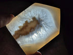 Polished Banded Agate Crystal Shaped Slices x 12 From Madagascar