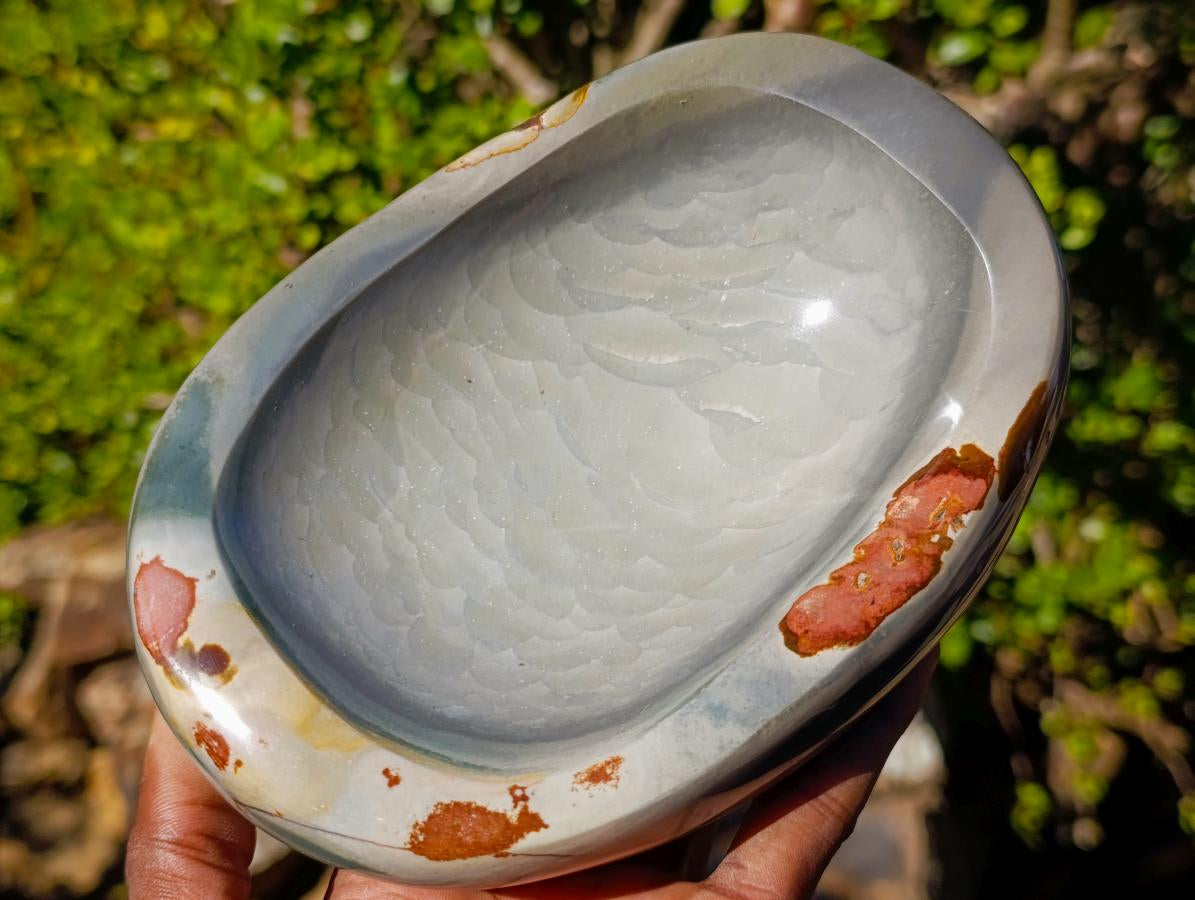 Polished Polychrome Jasper Bowl with Dragon Scale Pattern x 1 From NW Coast, Madagascar - Toprock Gemstones and Minerals 