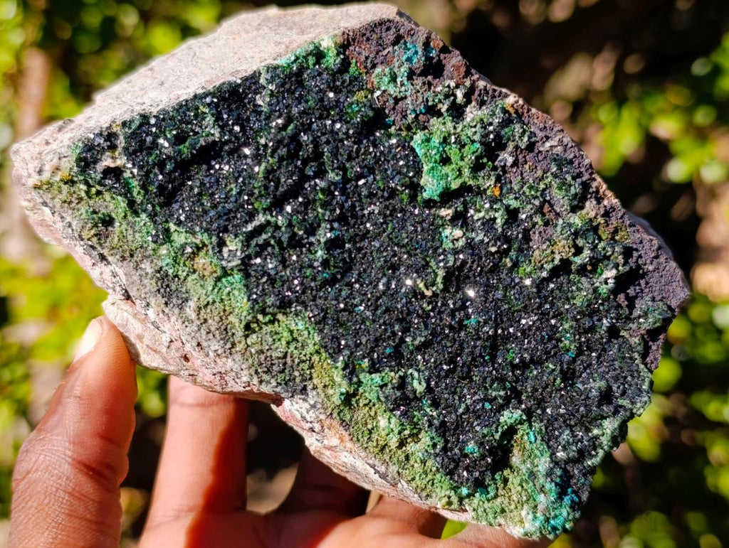 Natural Large Cabinet Sized Crystalline Libethenite Specimen on Dolomite Matrix x 1 From Shituru, Congo - Toprock Gemstones and Minerals 
