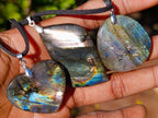 Hand Made Labradorite Necklaces x 12 From Madagascar - Toprock Gemstones and Minerals 