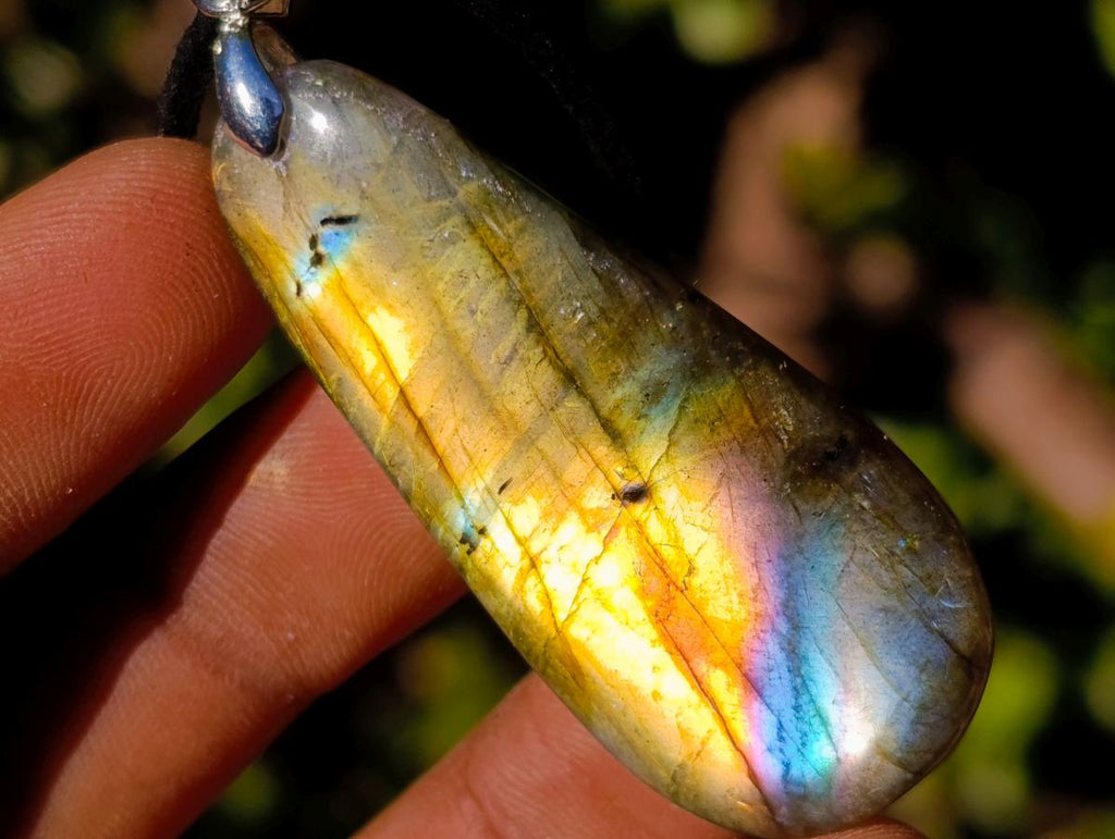 Hand Made Labradorite Necklaces x 12 From Madagascar - Toprock Gemstones and Minerals 