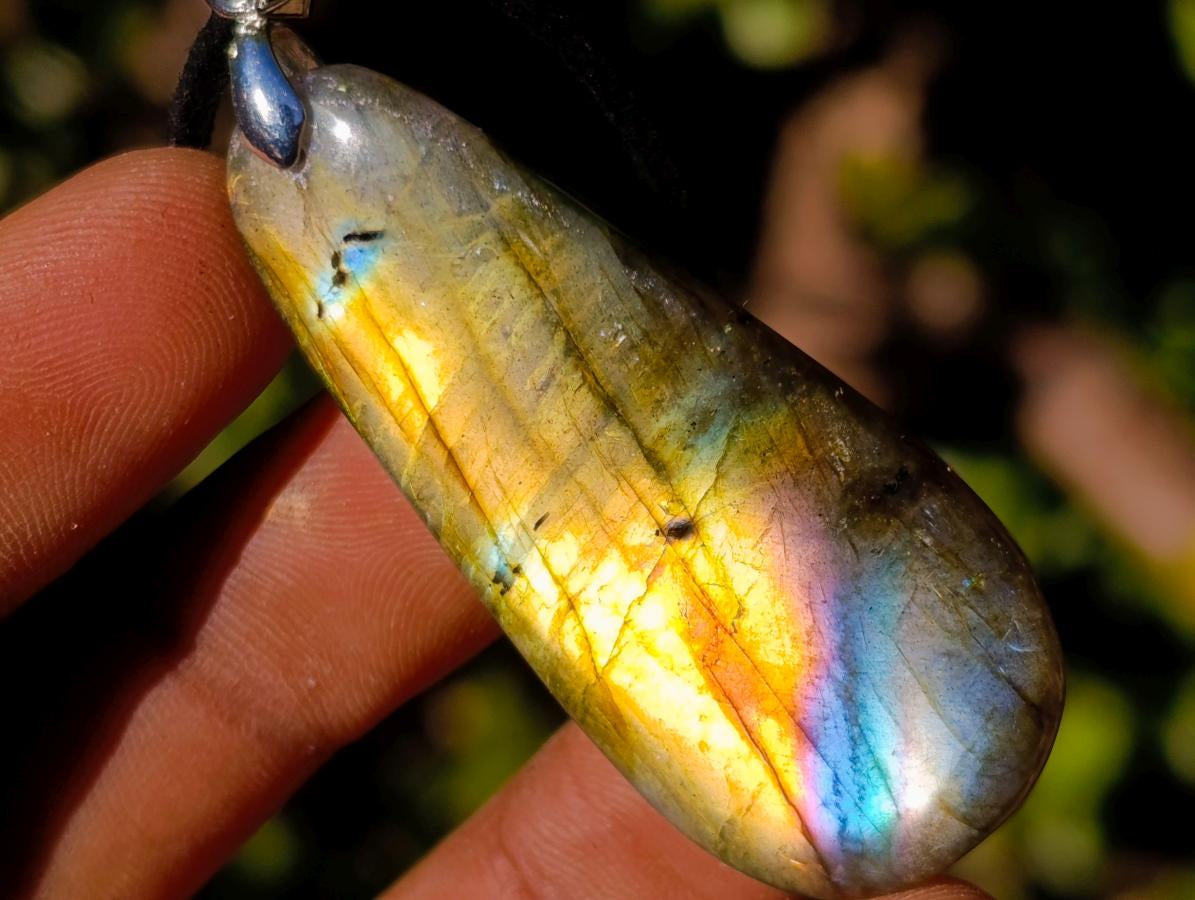 Hand Made Labradorite Necklaces x 12 From Madagascar - Toprock Gemstones and Minerals 