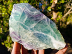 Polished One Side Watermelon Fluorite Slices x 3 From Uis, Namibia - Toprock Gemstones and Minerals 