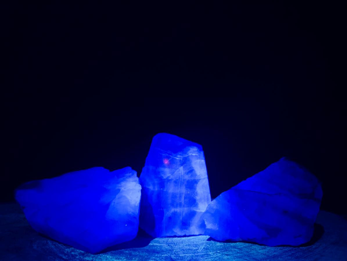 Polished One Side Watermelon Fluorite Slices x 3 From Uis, Namibia - Toprock Gemstones and Minerals 