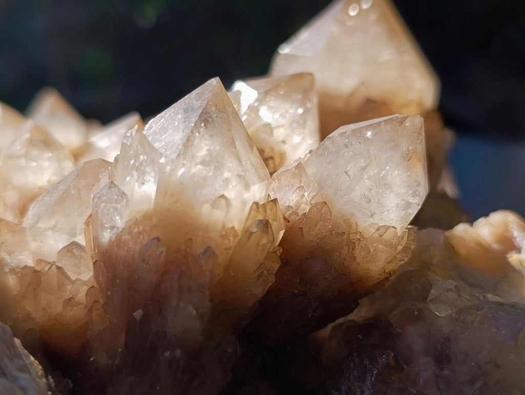 Natural XL Cascading White Phantom Smokey Luena Quartz Cluster x 1 From Luena, Congo - Toprock Gemstones and Minerals 