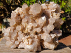 Natural XL Cascading White Phantom Smokey Luena Quartz Cluster x 1 From Luena, Congo - Toprock Gemstones and Minerals 