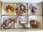 Natural Large Spirit Ametrine Clusters x 6 From Boekenhouthoek, South Africa
