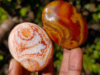 Polished and Natural Carnelian Agate Gemstone Galets x 35 From Madagascar - Toprock Gemstones and Minerals 