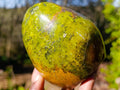 Polished Green Opal Standing Display Pieces x 2 From Betroka, Madagascar - Toprock Gemstones and Minerals 