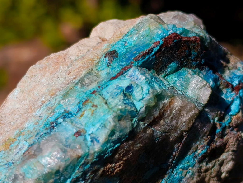 Natural Cobbed Shattuckite Specimens x 6 From Kaokoveld, Namibia - Toprock Gemstones and Minerals 