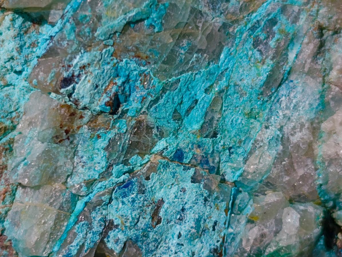 Natural Cobbed Shattuckite Specimens x 6 From Kaokoveld, Namibia - Toprock Gemstones and Minerals 