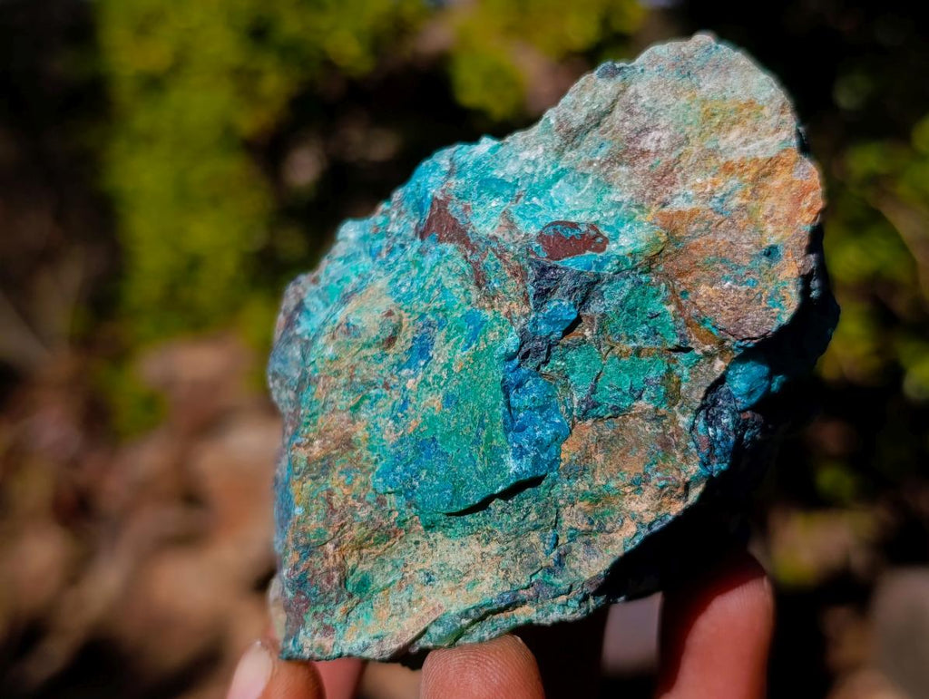 Natural Cobbed Shattuckite Specimens x 6 From Kaokoveld, Namibia - Toprock Gemstones and Minerals 