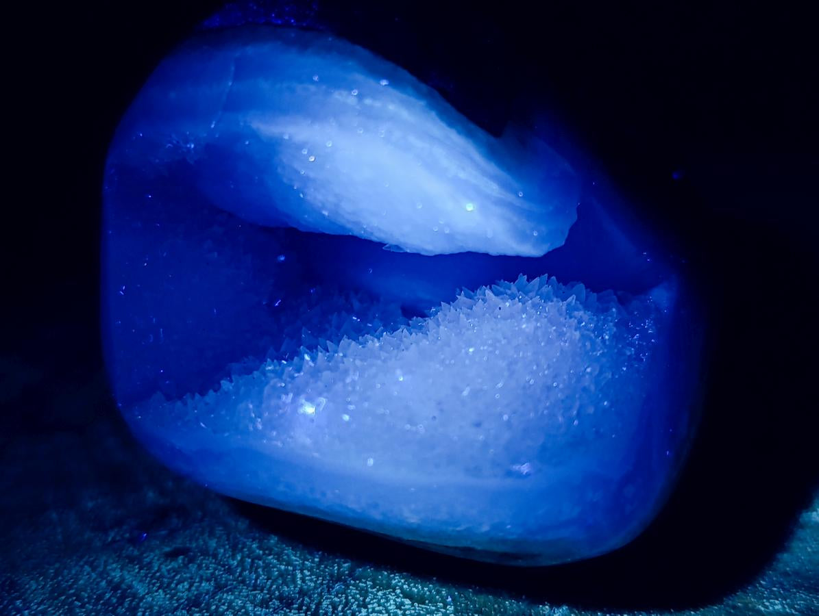 Polished Blue Lace Agate Standing Display Pieces x 2 From Nsanje, Malawi - Toprock Gemstones and Minerals 
