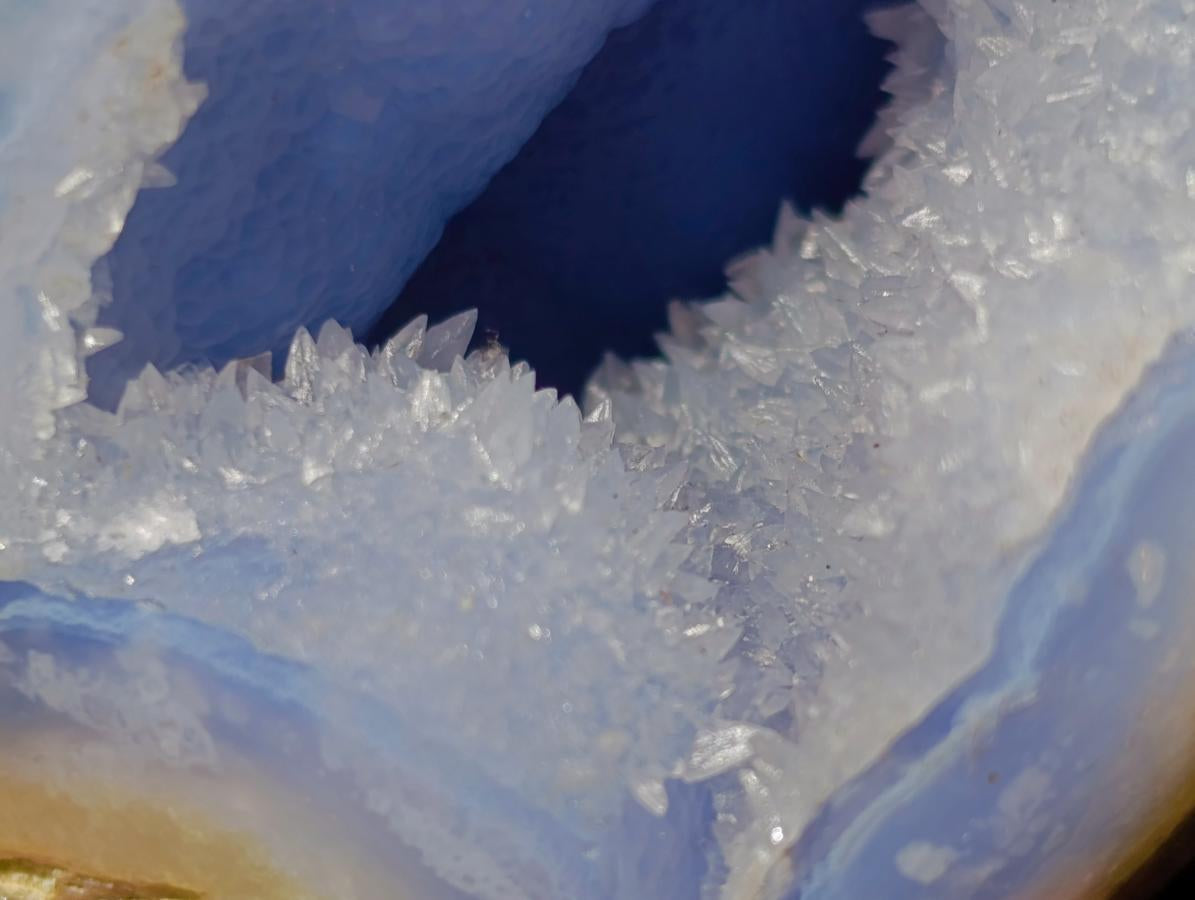 Polished Blue Lace Agate Standing Display Pieces x 2 From Nsanje, Malawi - Toprock Gemstones and Minerals 