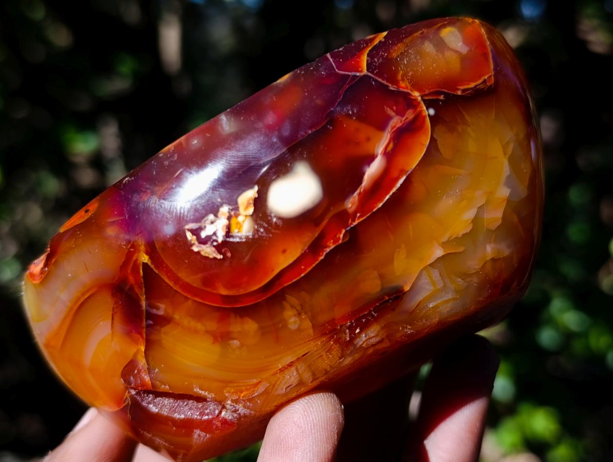 Polished and Natural Carnelian Agate Gemstone Bowls x 3 From Madagascar - Toprock Gemstones and Minerals 