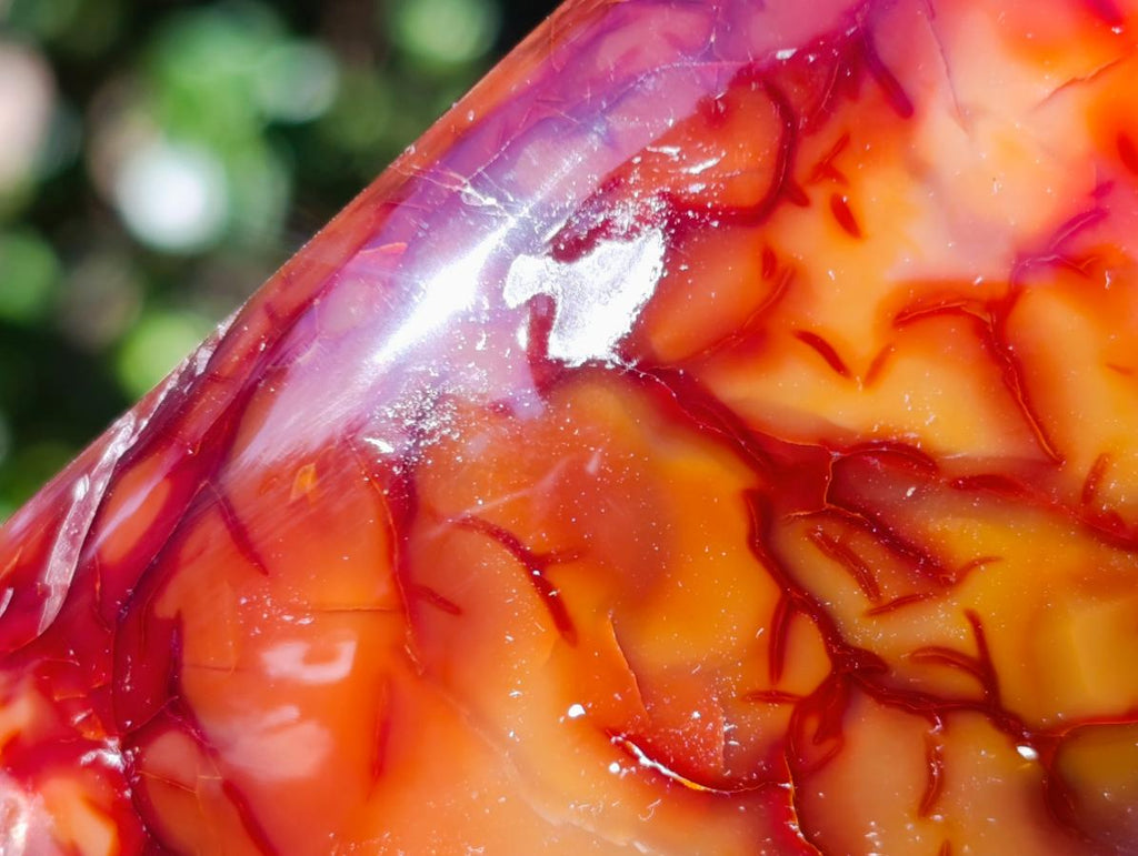 Polished and Natural Carnelian Agate Gemstone Bowls x 3 From Madagascar - Toprock Gemstones and Minerals 