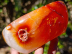 Polished and Natural Carnelian Agate Gemstone Bowls x 3 From Madagascar - Toprock Gemstones and Minerals 
