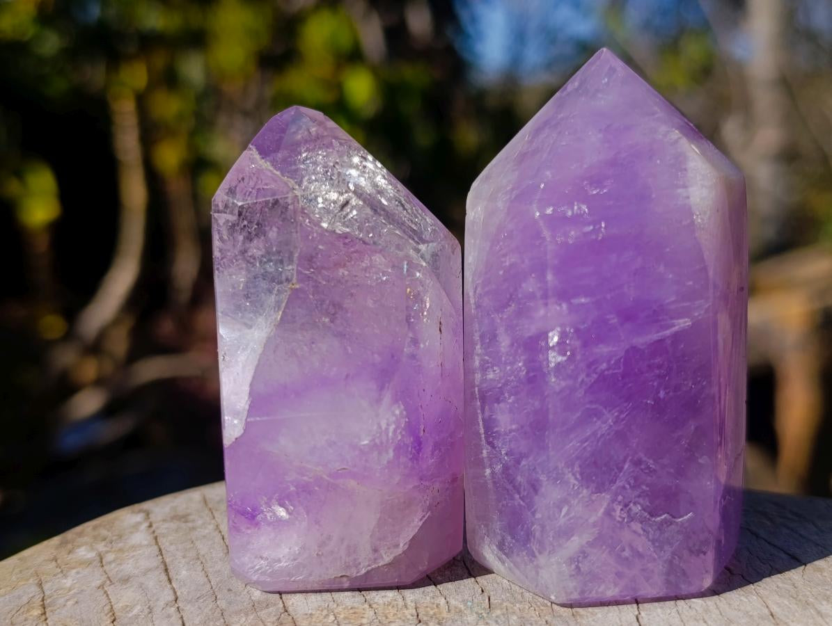Polished Mixed Window Crystals x 24 From Akansobe, Madagascar - Toprock Gemstones and Minerals 
