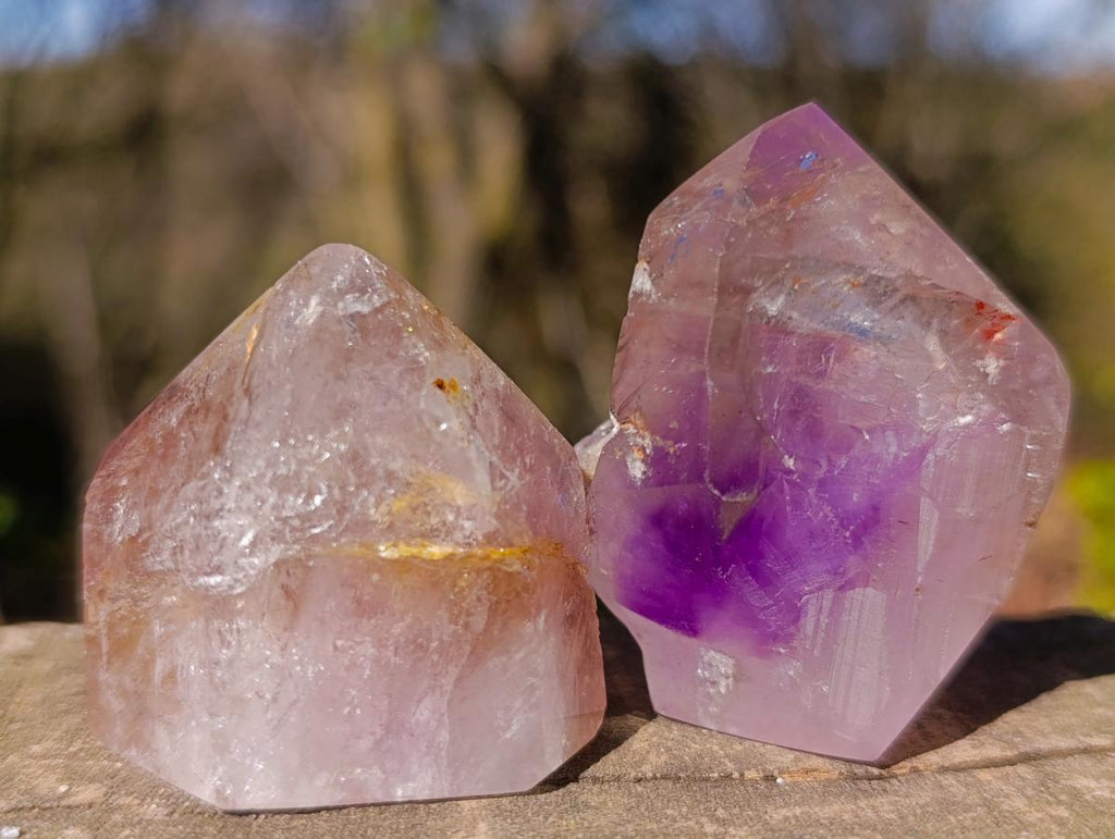 Polished Mixed Window Crystals x 24 From Akansobe, Madagascar - Toprock Gemstones and Minerals 