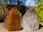 Polished Smokey Quartz Crystals x 12 From Madagascar - Toprock Gemstones and Minerals 