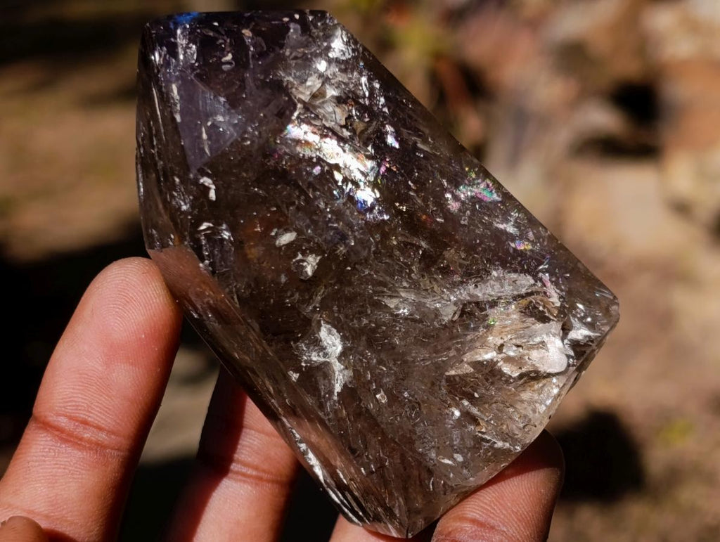 Polished Smokey Quartz Crystals x 12 From Madagascar - Toprock Gemstones and Minerals 