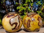 Polished Large Septerye Spheres x 2 From Mahajanga, Madagascar - Toprock Gemstones and Minerals 