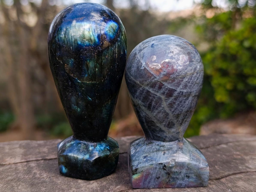 Polished Labradorite Stamp Handles x 6 From Madagascar - Toprock Gemstones and Minerals 