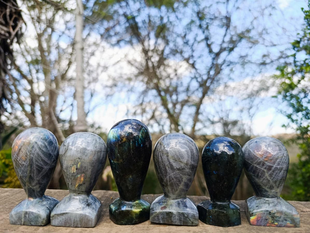 Polished Labradorite Stamp Handles x 6 From Madagascar - Toprock Gemstones and Minerals 
