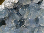 Polished and Natural Blue Celestite Hearts x 2 From Sakoany, Madagascar - Toprock Gemstones and Minerals 