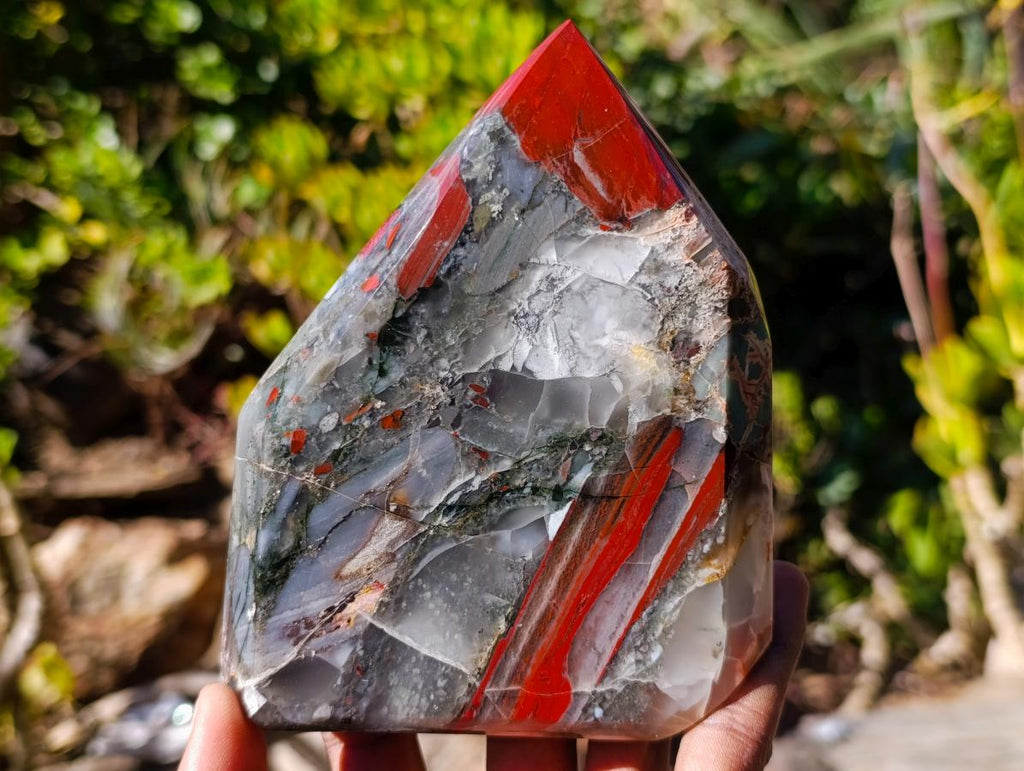 Polished Bloodstone Display Crystals x 2 From Swaziland - Toprock Gemstones and Minerals 