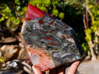 Polished Bloodstone Display Crystals x 2 From Swaziland - Toprock Gemstones and Minerals 